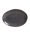 Porto Brasil Stoneware Oval Dessert Plates, Set Of 6 In Brown