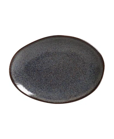 Porto Brasil Stoneware Oval Dessert Plates, Set Of 6 In Brown