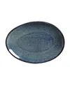 Porto Brasil Stoneware Oval Dessert Plates, Set Of 6 In Denim