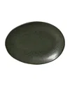 Porto Brasil Stoneware Oval Dessert Plates, Set Of 6 In Green