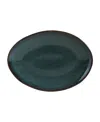 Porto Brasil Stoneware Oval Dessert Plates, Set Of 6 In Oceano