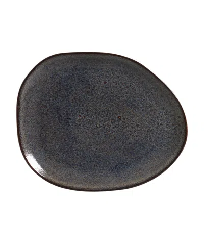 Porto Brasil Stoneware Oval Dinner Plates, Set Of 6 In Blue