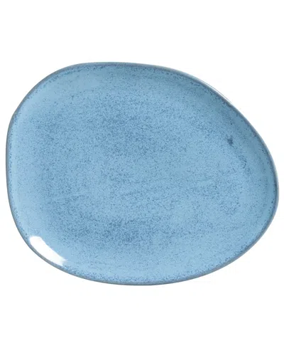 Porto Brasil Stoneware Oval Dinner Plates, Set Of 6 In Breeze