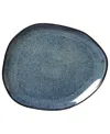 Porto Brasil Stoneware Oval Dinner Plates, Set Of 6 In Denim