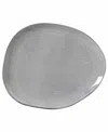 Porto Brasil Stoneware Oval Dinner Plates, Set Of 6 In Gray