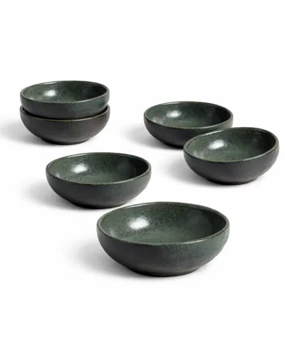Porto Brasil Stoneware Ramekins, Set Of 6 In Green