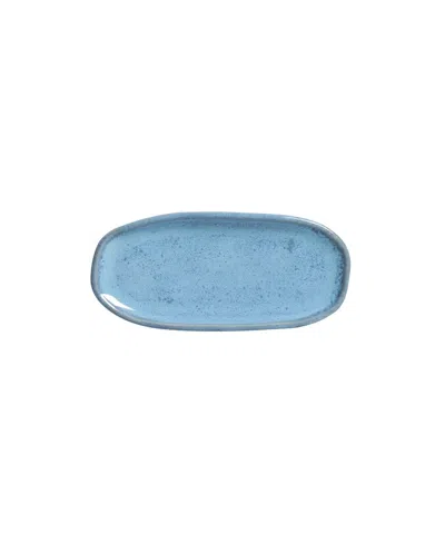 Porto Brasil Stoneware Shallow Oval Platters, Set Of 4 In Breeze