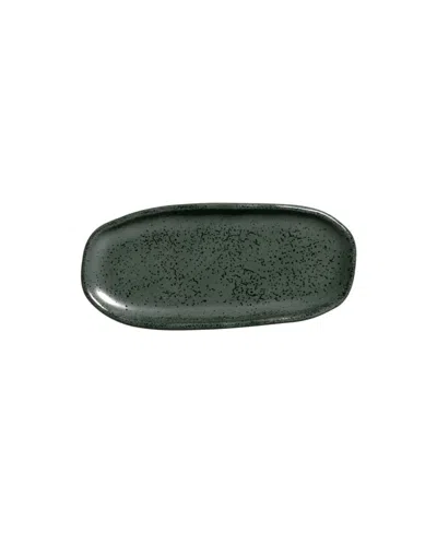 Porto Brasil Stoneware Shallow Oval Platters, Set Of 4 In Green