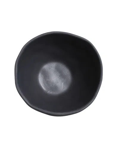 Porto Brasil Stoneware Soup Bowls, Set Of 6 In Matte Black