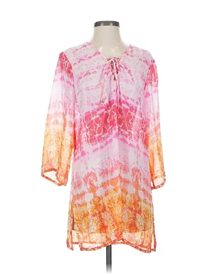 Pre-owned Portocruz 3/4 Sleeve Blouse In Pink