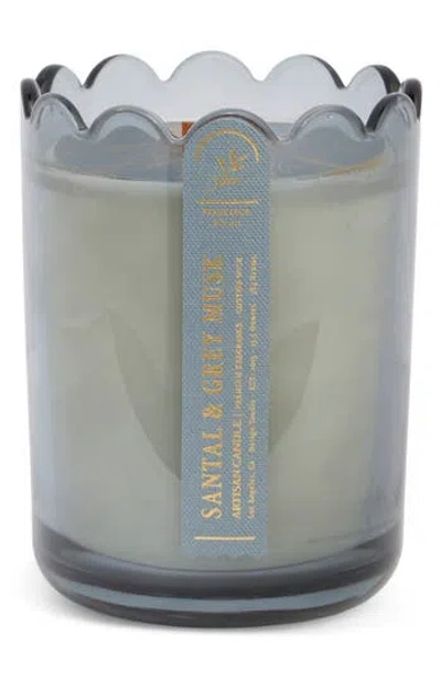 Portofino Candles 13.5 oz Santal & Grey Musk Candle In Blue
