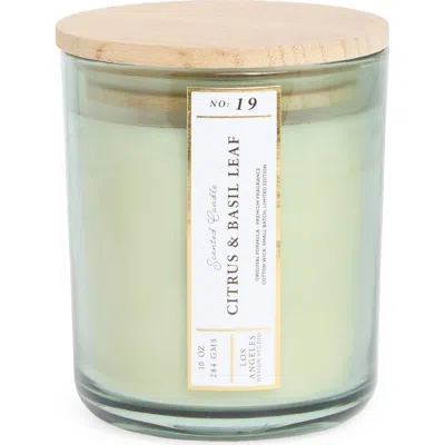 Portofino Candles Citrus & Basil Leaf Artisan Jar Candle In White
