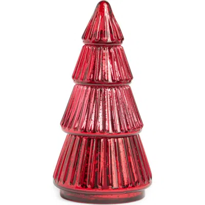 Portofino Candles Cranberry Fields Glass Tree Candle In Red