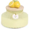 Portofino Candles Decorative Lid Scented Jar Candle In Yellow Milk Glass