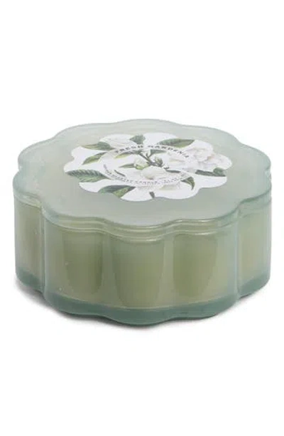 Portofino Candles Flower Candlemilkglassfresh Gardenia In Green