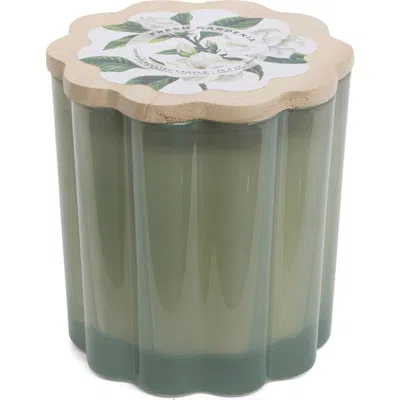 Portofino Candles Fresh Gardenia Milkglass Flower Candle In Gray