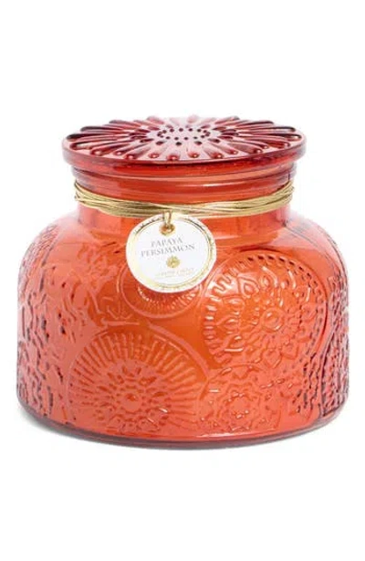 Portofino Candles Garden Jar Fragrance Candle In Persimmon