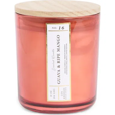 Portofino Candles Guava & Ripe Mango Artisan Jar Candle In Brown