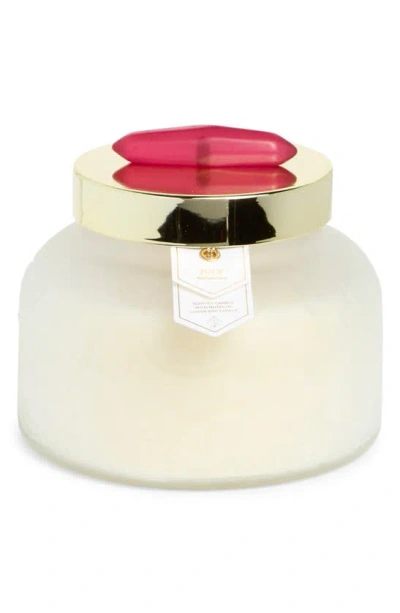 Portofino Candles July Birthstone Ruby Garden Jar Candle In White