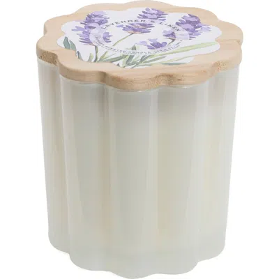 Portofino Candles Lavender & Linen Milkglass Flower Candle