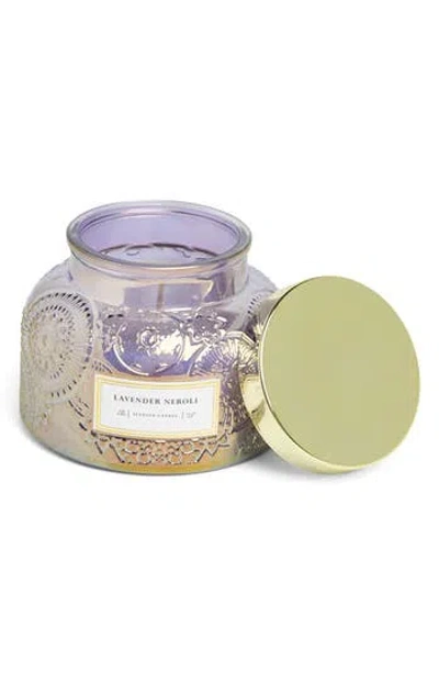 Portofino Candles Luster Garden Jar Candle In Purple