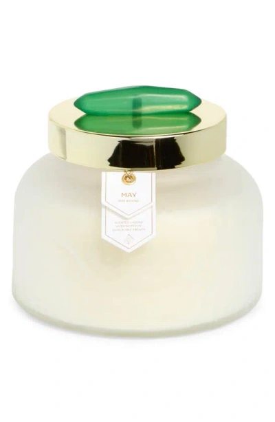 Portofino Candles May Birthstone Emerald Garden Jar Candle In White