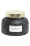 Portofino Candles Midnight Jasmine Garden Jar Candle In Solid Black