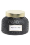 Portofino Candles Midnight Jasmine Garden Jar Candle In Solid Black