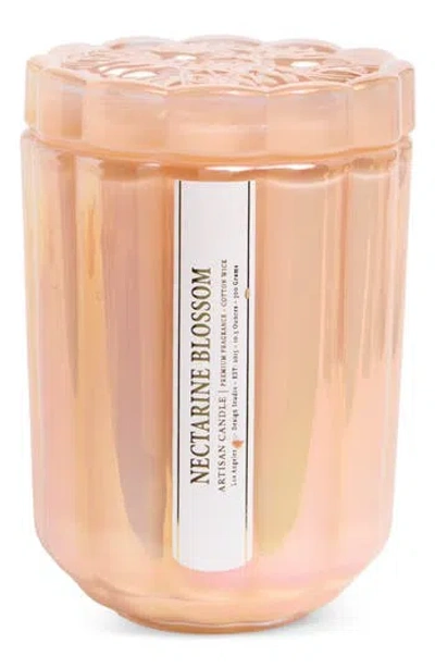 Portofino Candles Nectarine Blossom Jar Candle In Pink