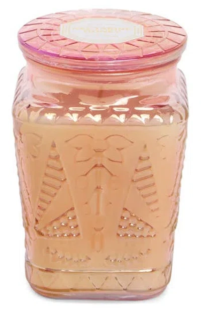 Portofino Candles Nectarine Honey Jar Candle In Pink