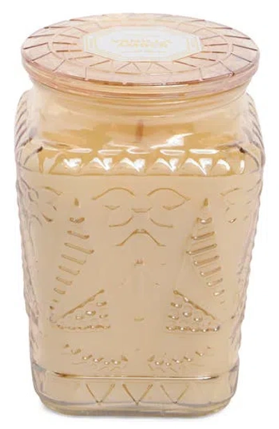 Portofino Candles Nectarine Honey Jar Candle In Yellow