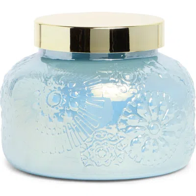 Portofino Candles Ocean Mist Jumbo Garden Glass Jar Candle In Pacific Blue Luster