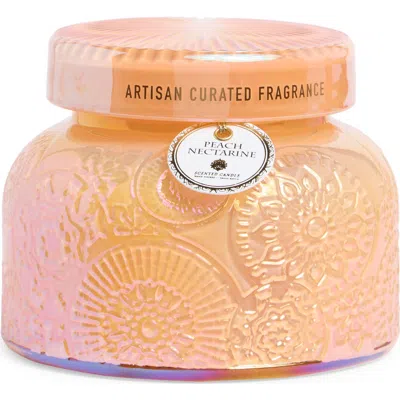 Portofino Candles Peach Nectarine Decorative Garden Jar Candle In Orange