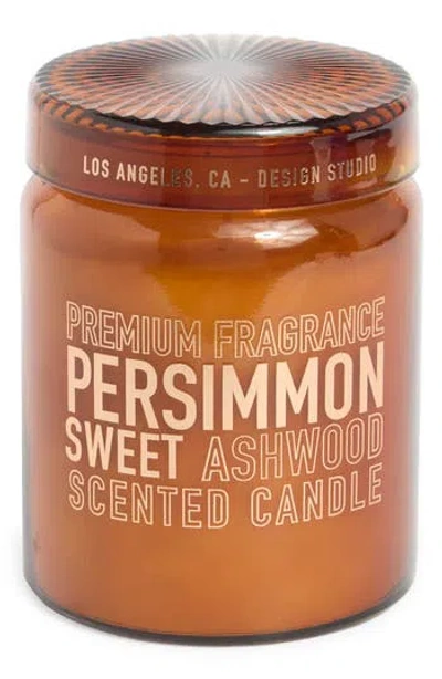 Portofino Candles Persimmon & Sweet Ashwood Apothecary Large Jar Candle In Orange