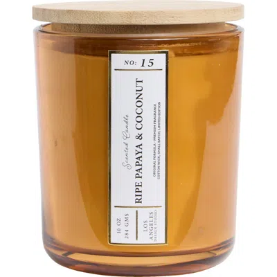 Portofino Candles Ripe Papaya & Coconut 10-ounce Jar Candle In Yellow
