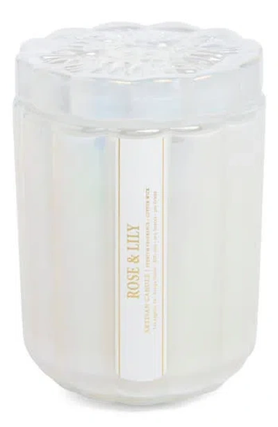 Portofino Candles Rose & Lily Scented Candle In White