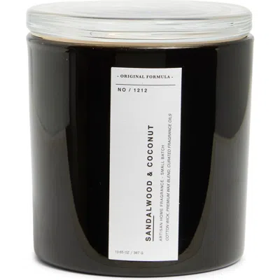Portofino Candles Sandalwood & Coconut Scented Candle In Black