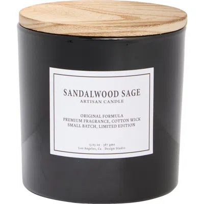 Portofino Candles Sandalwood & Sage Candle In Black