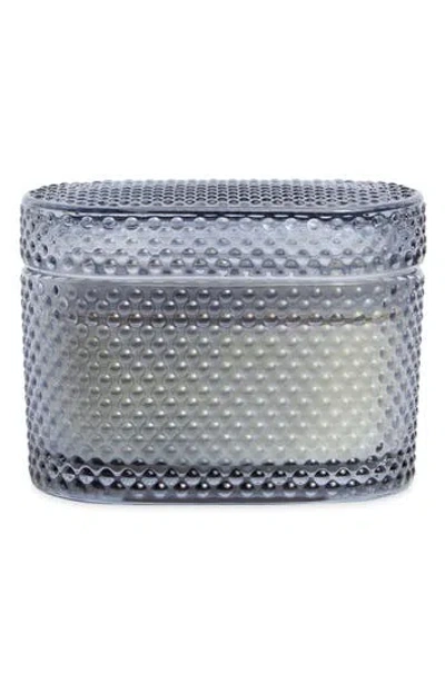 Portofino Candles Sandalwood Rectangular Studded Candle In Blue