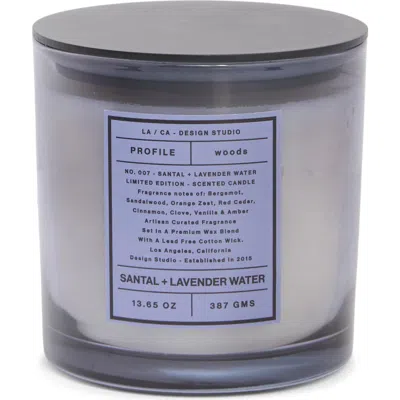 Portofino Candles Santal & Lavender Water Candle In Gray