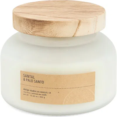 Portofino Candles Santal & Palo Santo Fleming Jar Candle In Clear Frost
