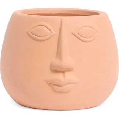 Portofino Candles Terracotta Head Citronella Jar Candle In Pink