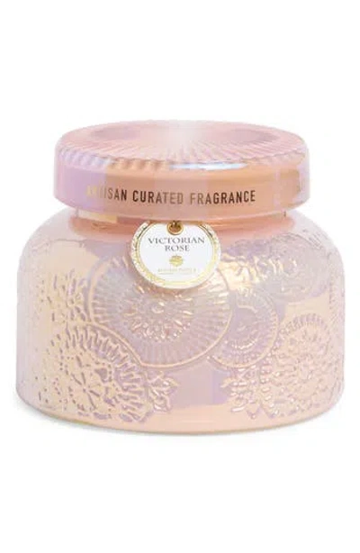 Portofino Candles Victorian Rose Decorative Garden Jar Candle In Pink