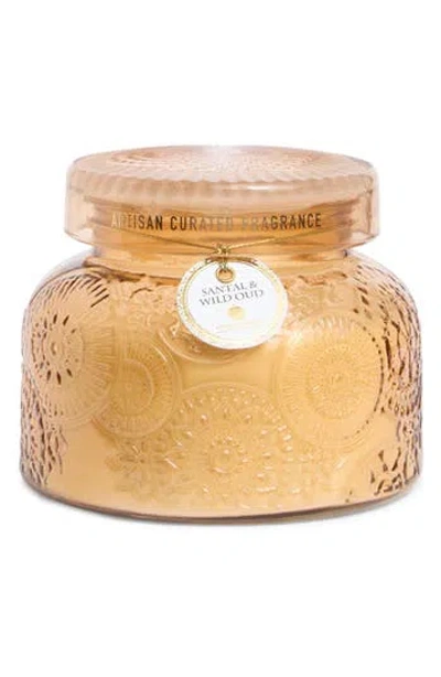 Portofino Candles Victorian Rose Decorative Garden Jar Candle In Gold
