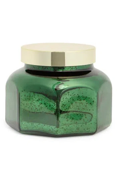Portofino Candles White Birch Octagonal Glass Jar Candle In Green