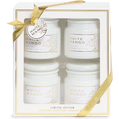 Portofino Candles White Mango Set Of 4 Mini Candles