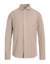 Portofiori Man Shirt Beige Size M Cotton