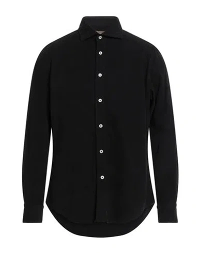 Portofiori Man Shirt Black Size L Cotton