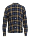 Portofiori Man Shirt Military Green Size 16 Cotton In Green