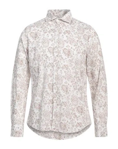 Portofiori Man Shirt White Size 16 Linen, Cotton